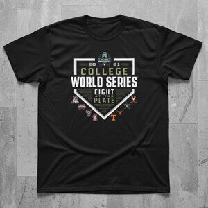 2021 College World Series Eight That Plate Baseball Fan Graphic T-Shirt
